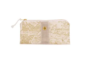 Casco Bay Chart in Gold Mini-Clutch