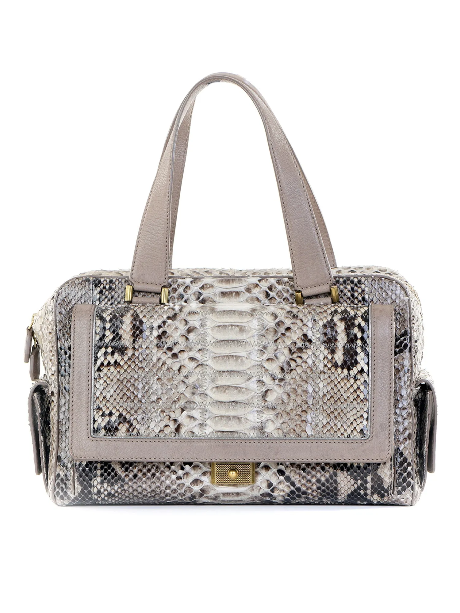 Catherine Snakeskin Box Satchel