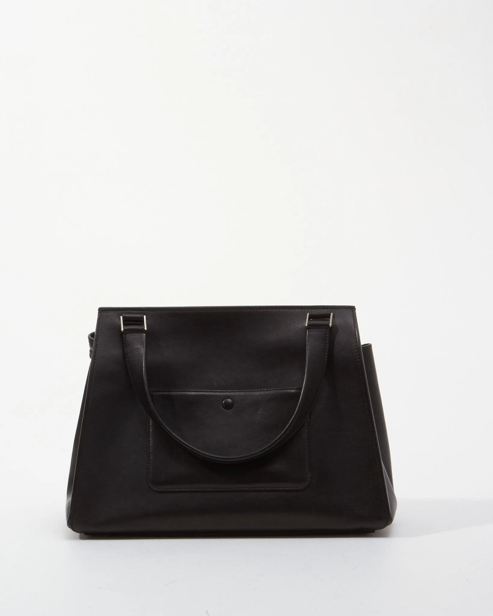 Celine Two Tone Black/White Leather Edge Shoulder Bag