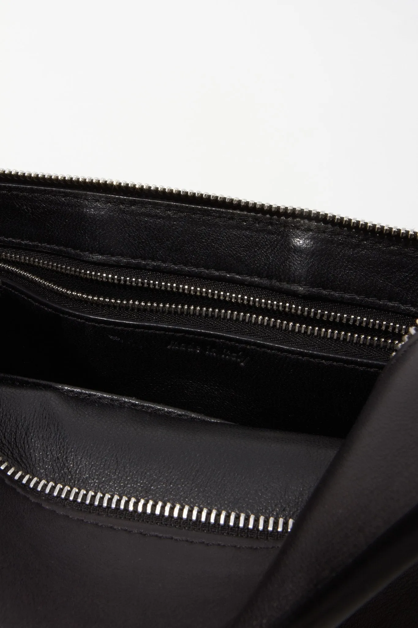 Celine Two Tone Black/White Leather Edge Shoulder Bag