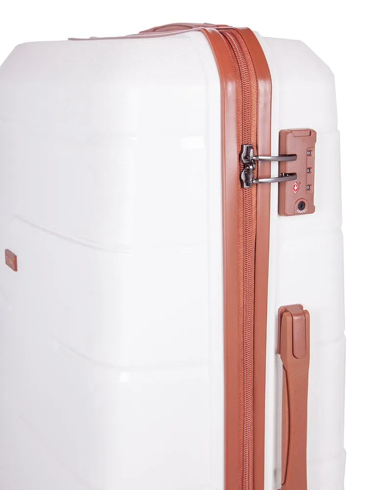 Cellini Spinn Cabin Trolley Case White/Tan