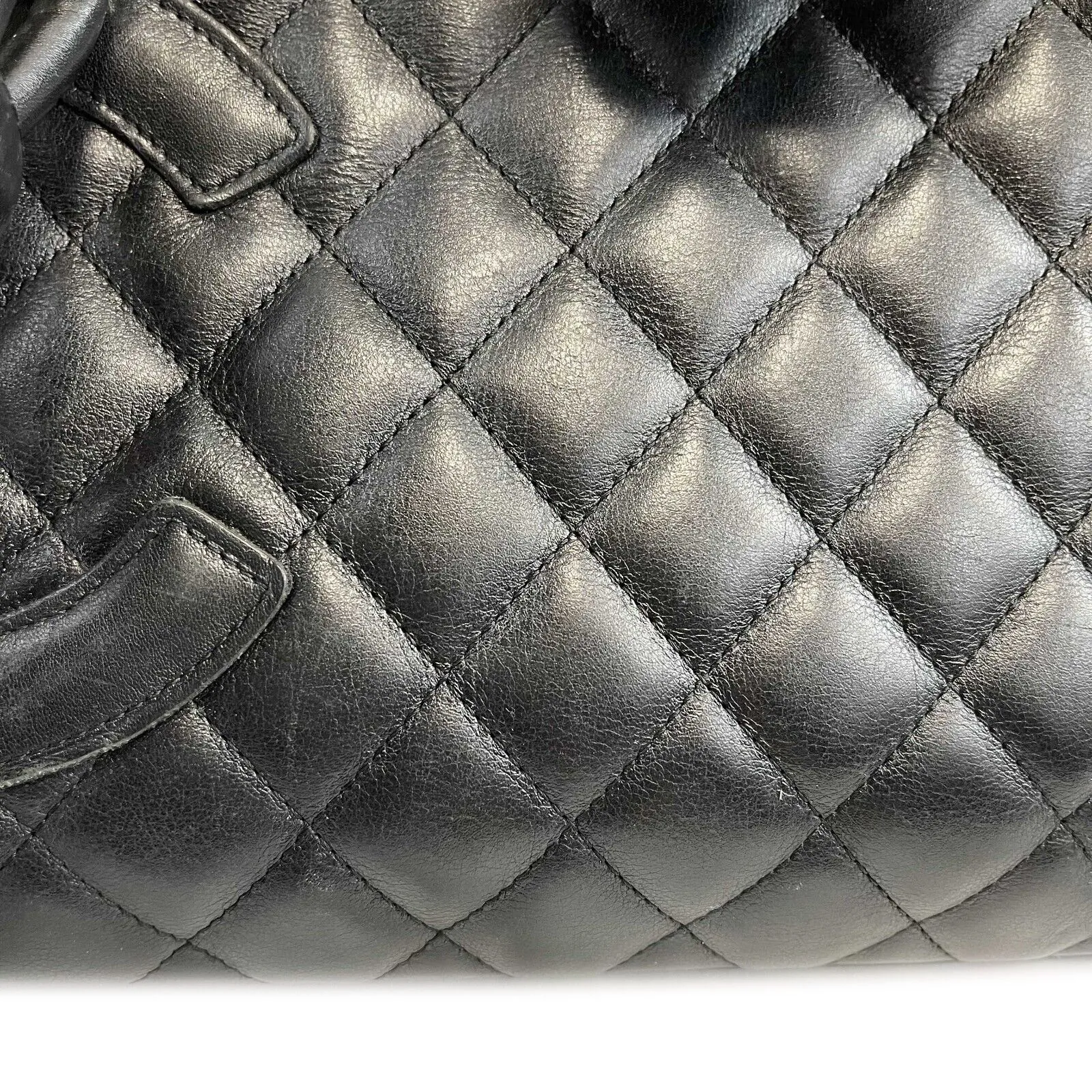 Chanel Very Good Cambon Large Ligne Tote Flap Black Leather Shoulder Handbag