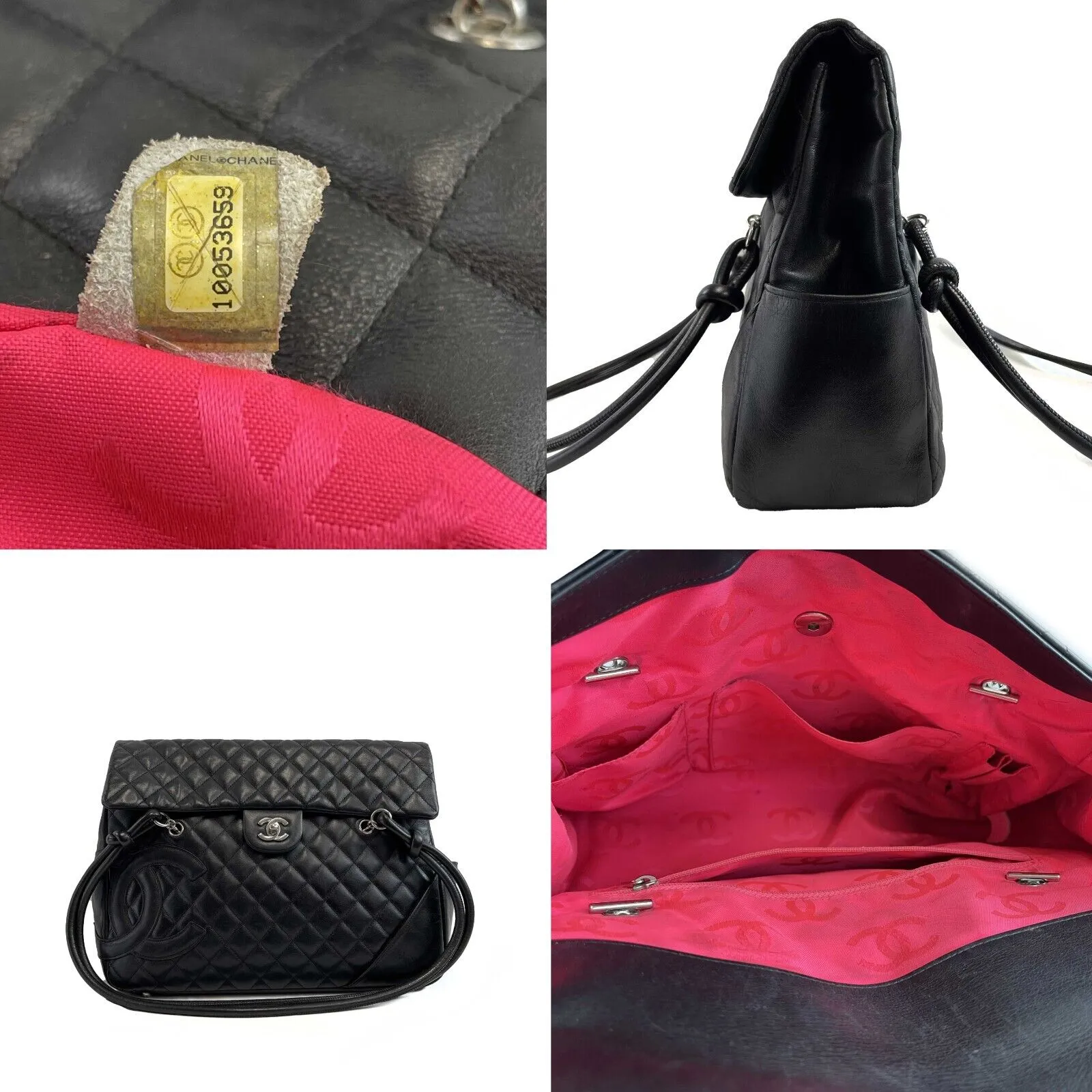 Chanel Very Good Cambon Large Ligne Tote Flap Black Leather Shoulder Handbag