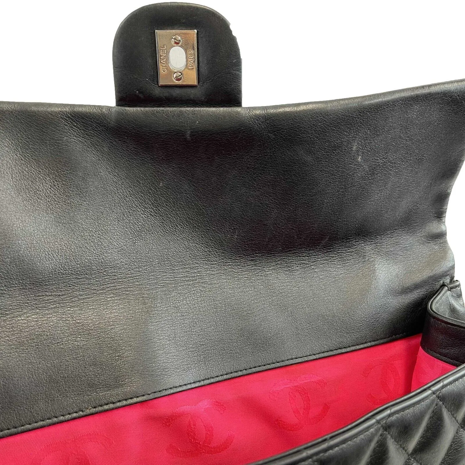 Chanel Very Good Cambon Large Ligne Tote Flap Black Leather Shoulder Handbag