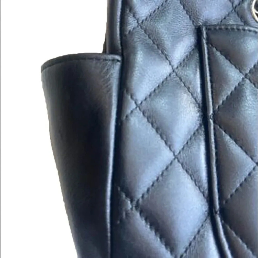 Chanel Very Good Cambon Large Ligne Tote Flap Black Leather Shoulder Handbag