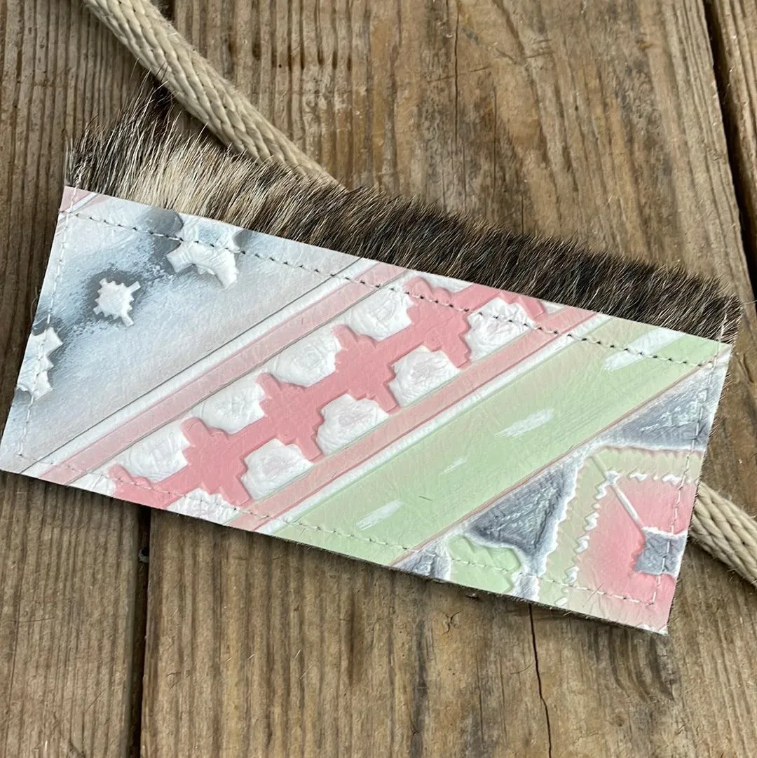 Checkbook Cover - Unicorn Hide w/ Watermelon Wine