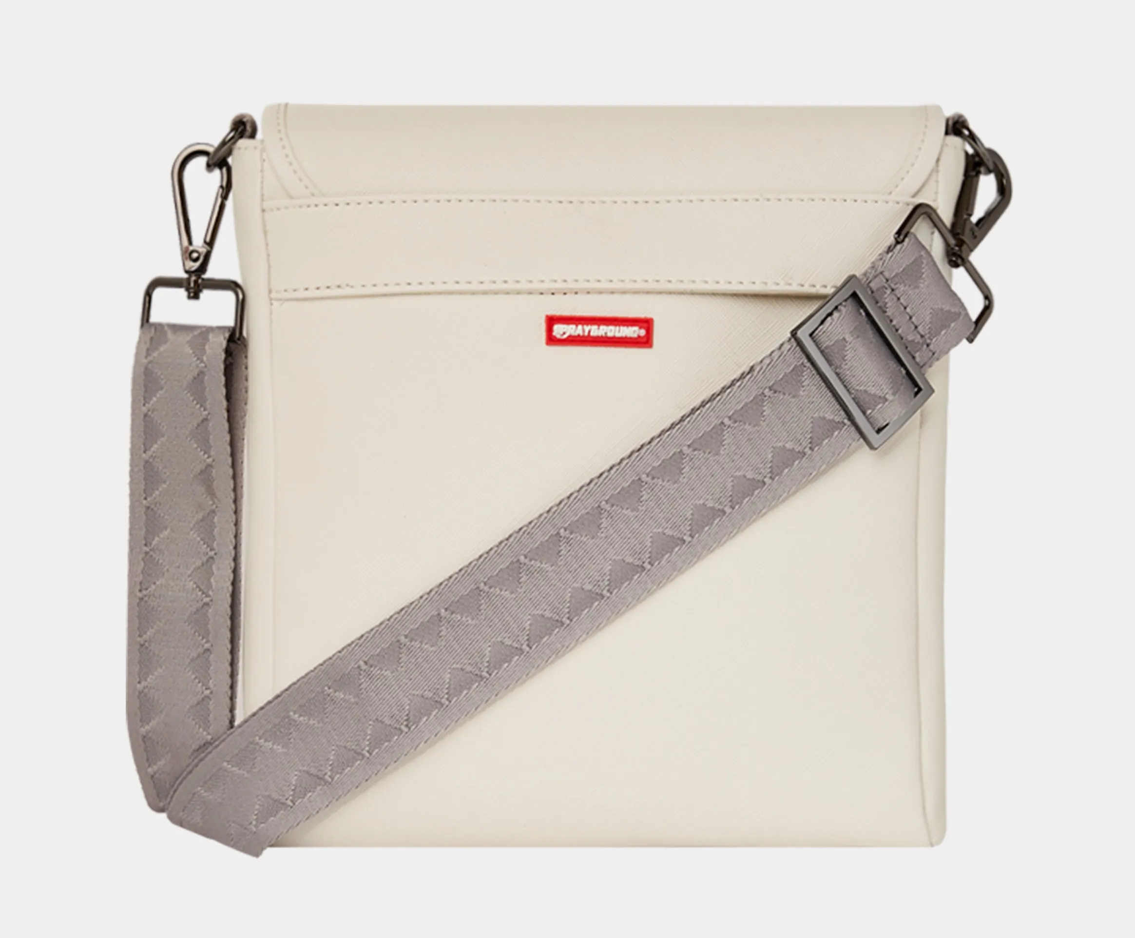 Checkered Messenger Sling Mens Bag (Cream/Grey)