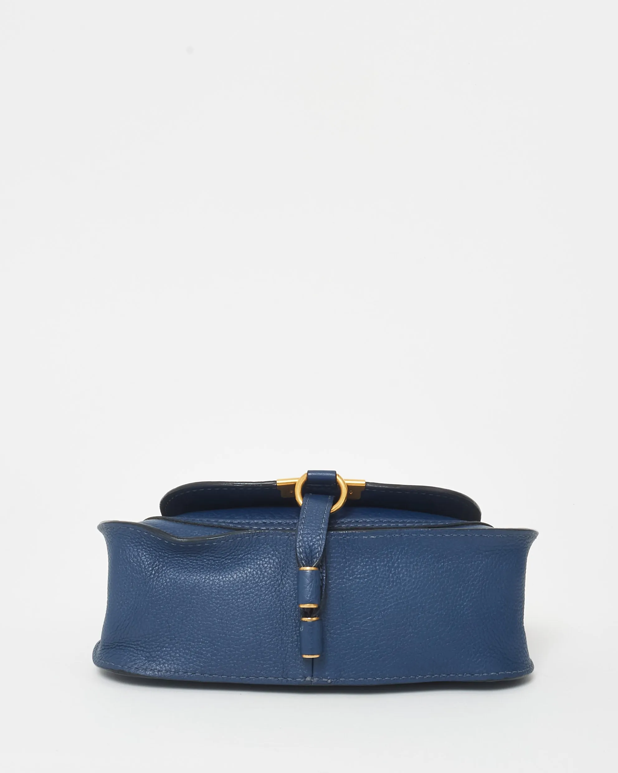 Chloé Navy Leather Mini Marcie Bag W/ Strap