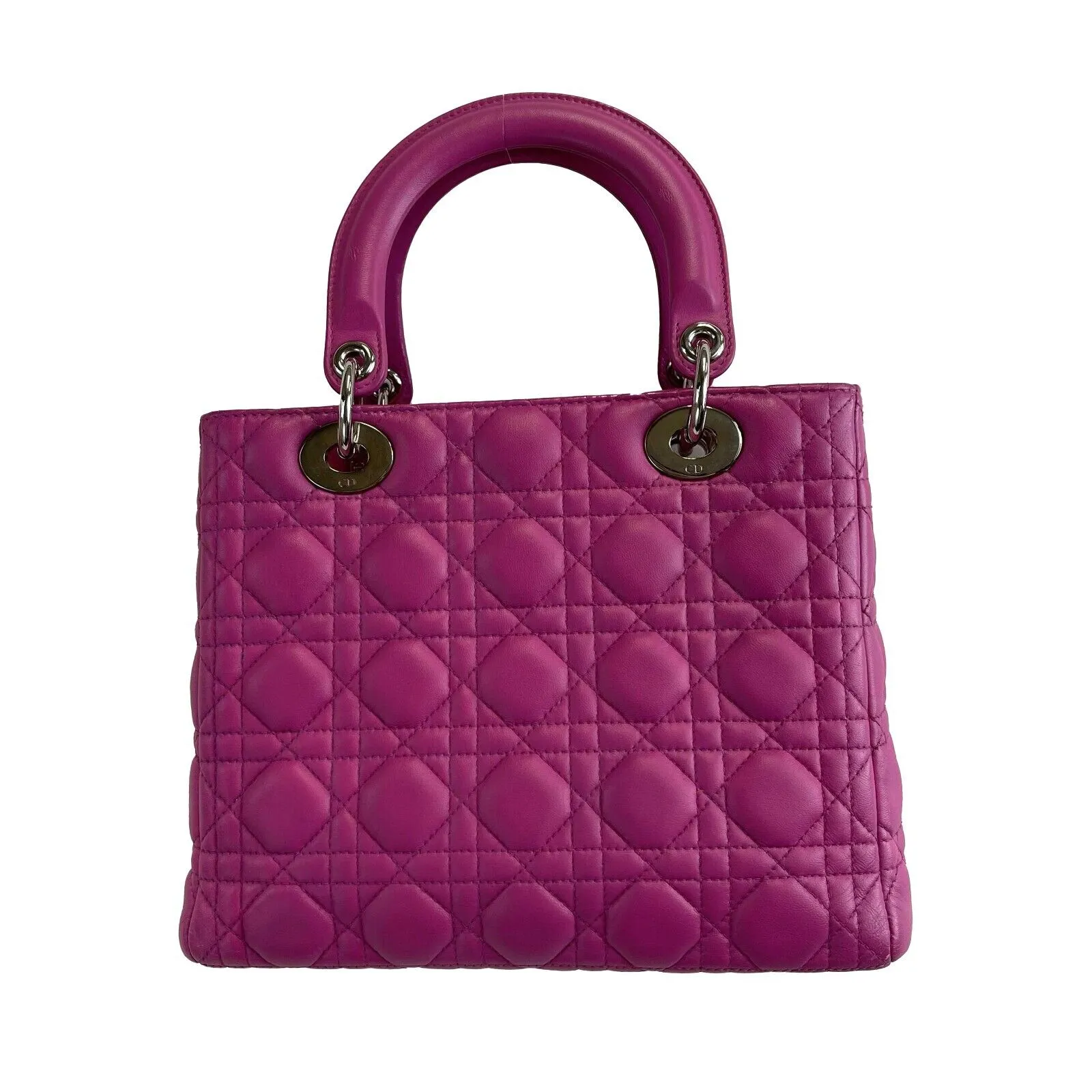 Christian Dior - Lady Dior Cannage Medium - Rani Pink Top Handle Shoulder Strap