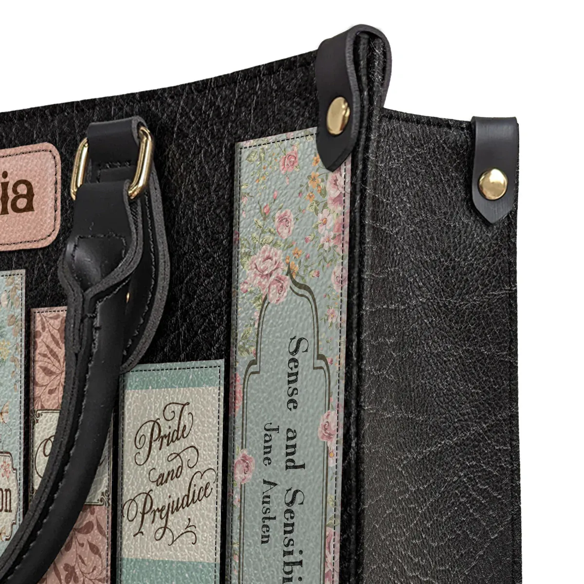 Christianartbag Novel Bags, Personalized Leather Handbags for Literary Enthusiasts, Jane Austen Books Leather Handbag, CABHN03281223.