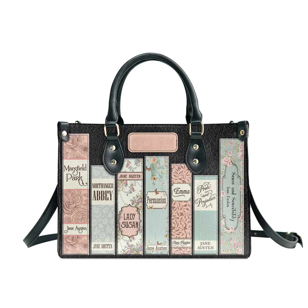 Christianartbag Novel Bags, Personalized Leather Handbags for Literary Enthusiasts, Jane Austen Books Leather Handbag, CABHN03281223.