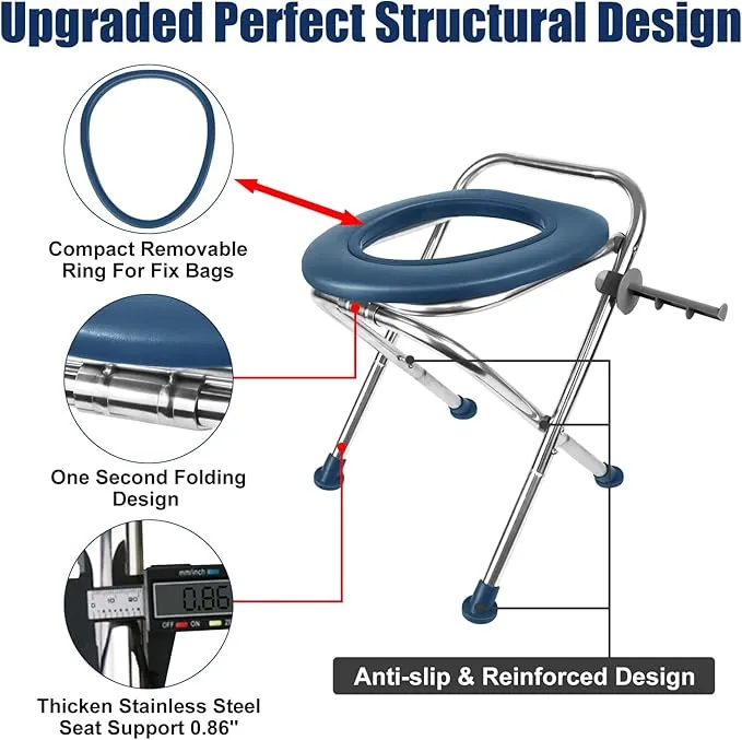 CKE Upgraded Portable Toilet Kit for Camping