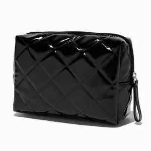 Claire's  Quilted Medium Makeup Bag | Black
