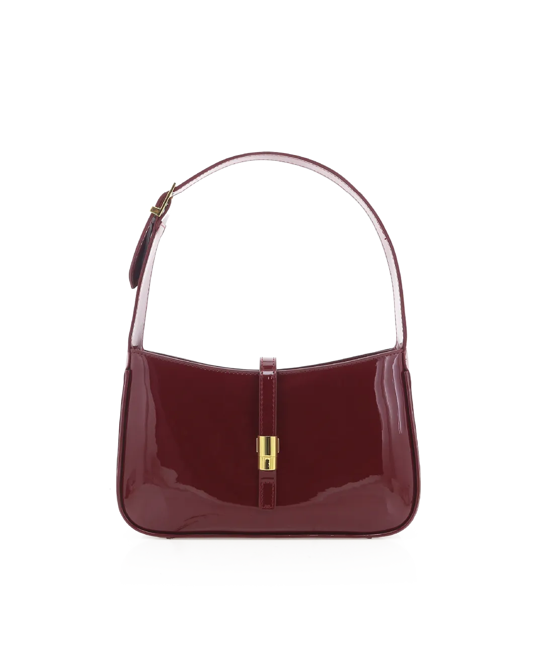 CLARA SHOULDER BAG - CHERRY RED PATENT