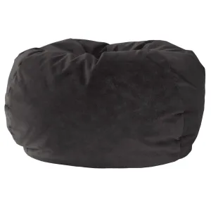 Classic Bean Bag Trule Size: Small Body Fabric: Black Microfiber Suede