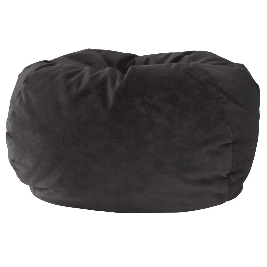 Classic Bean Bag Trule Size: Small Body Fabric: Black Microfiber Suede