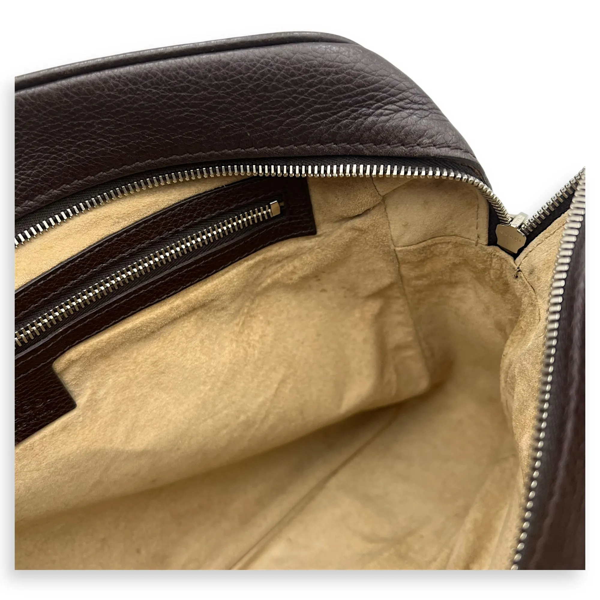 Classic Brown Messenger in Calfskin, Silver hardware