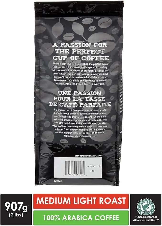 Club Coffee Craft Roasters | 100% Colombian - Whole Bean Bag - Case of 8 x 2 LB Bags