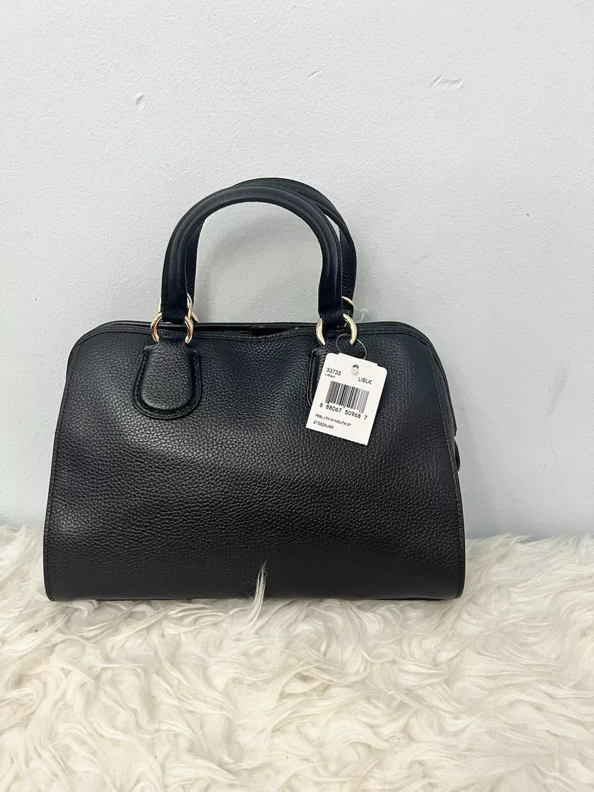 Coach Mini Nolita Satchel Polished Leather Shoulder Bag Handbag Purse Black NEW