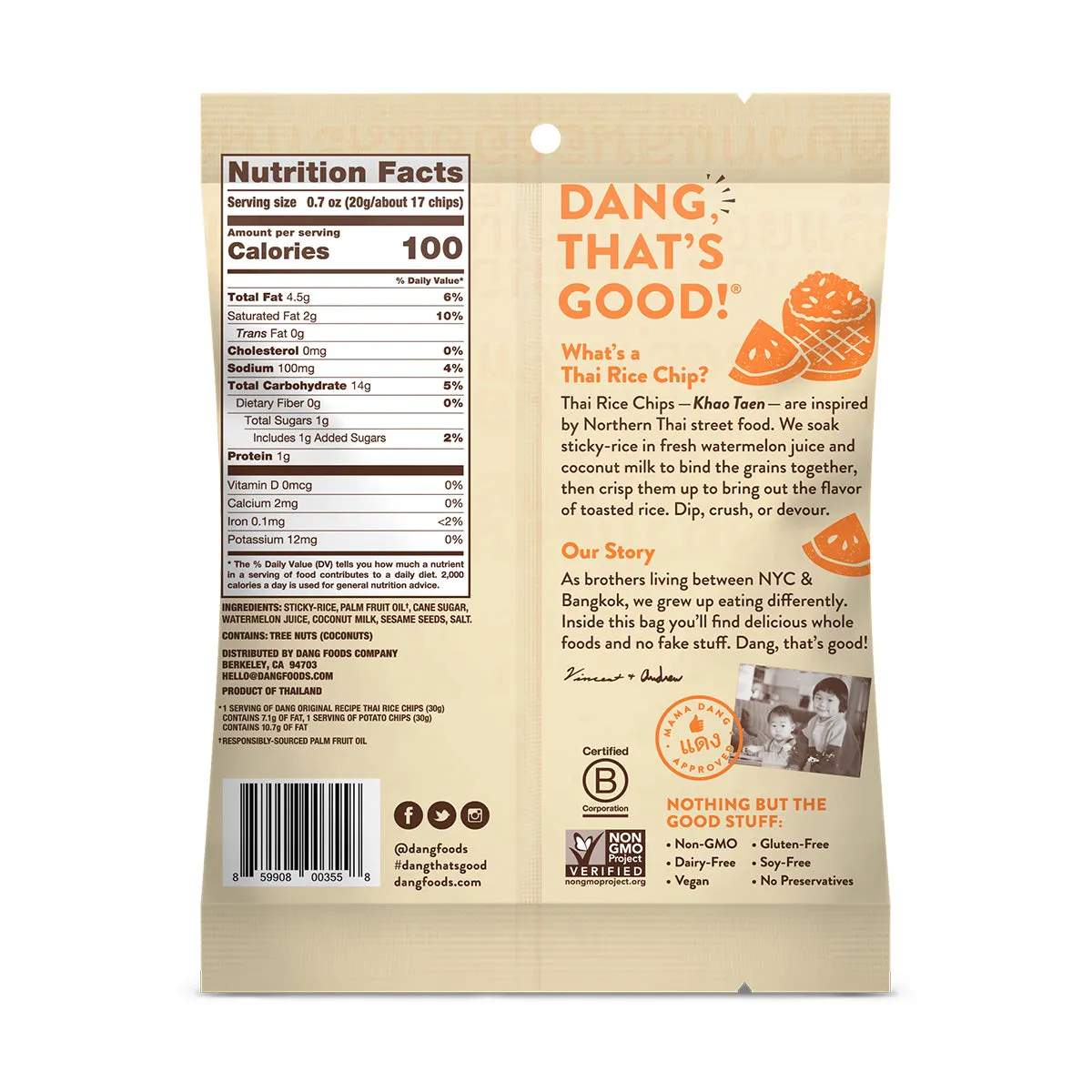 Coconut Chip   Thai Rice Chip Variety Pack 24 Count (0.7oz Single Serve Bags)