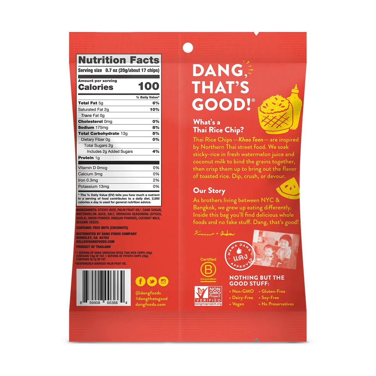 Coconut Chip   Thai Rice Chip Variety Pack 24 Count (0.7oz Single Serve Bags)