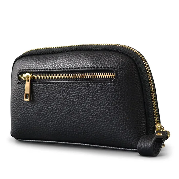 Collection Carmichael |  Ladies Cheetah Cowhide Leather Phone Wristlet Wallet
