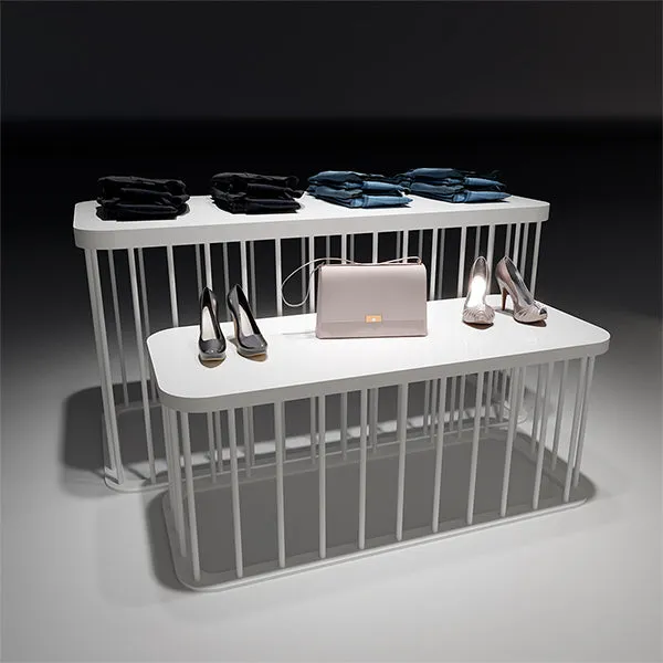 CR029 Retail Clothing Display Tables Set Custom