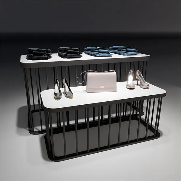 CR029 Retail Clothing Display Tables Set Custom