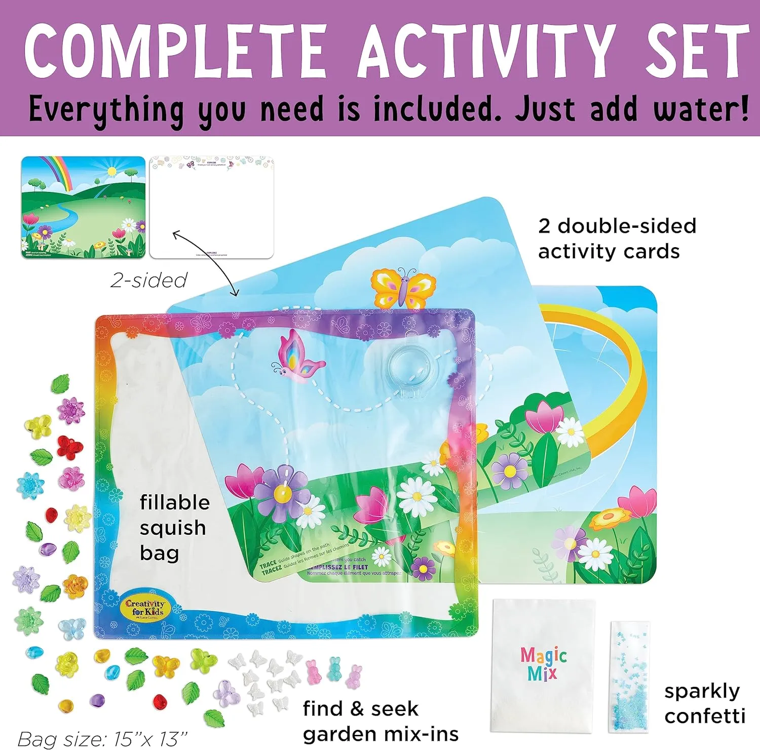 Creativity for Kids Sensory Squish Bag Butterfly Garden