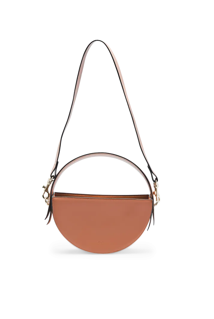 Crescent Vegan Leather Shoulder Bag