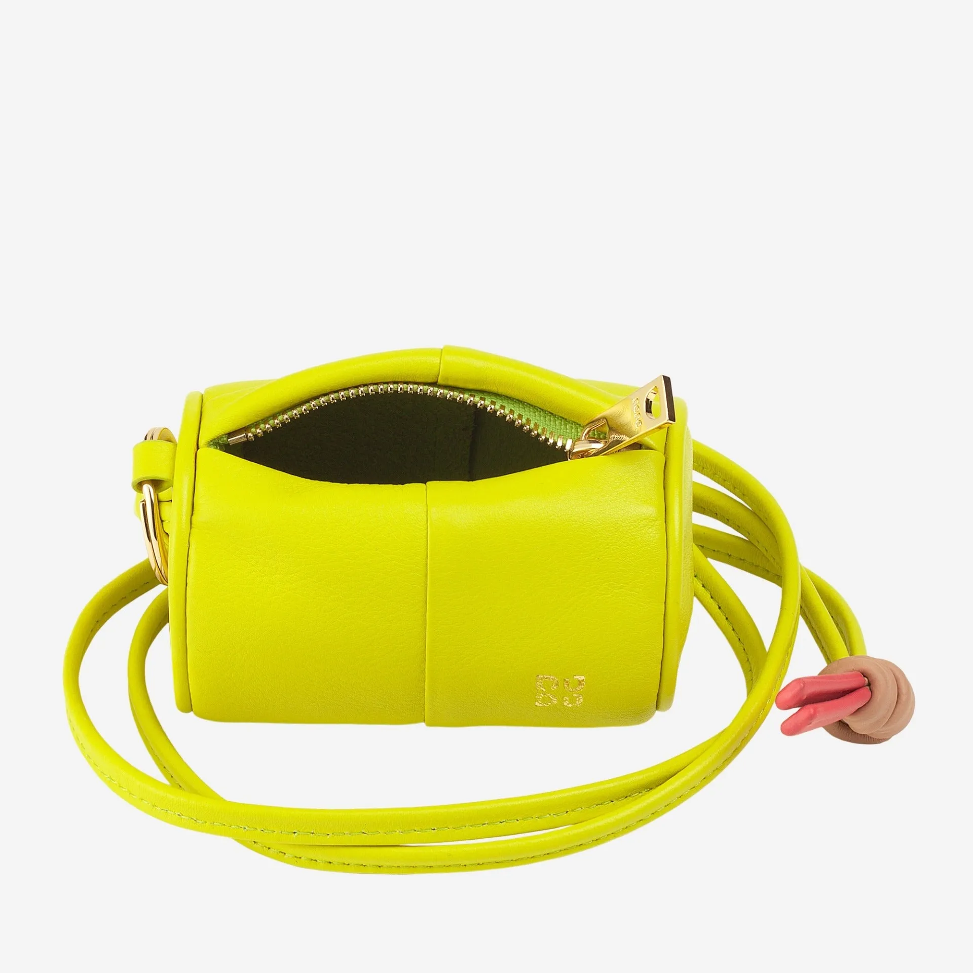 Custodia Porta Auricolari Dudu Bags Tropea in Pelle Lime