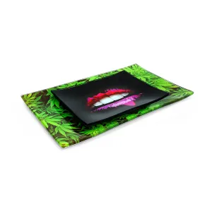 Custom Glass Rolling Tray Full Printing