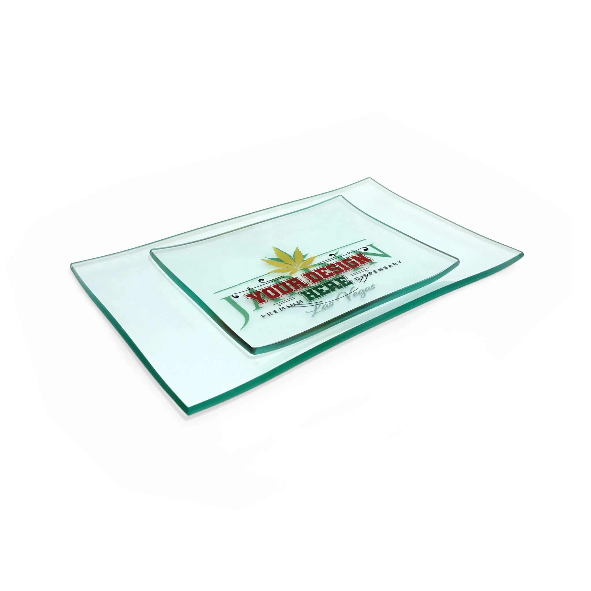 Custom Glass Rolling Tray Logo UV Printing