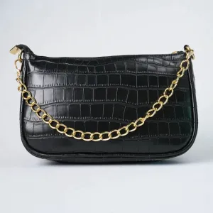 Customized Trending New Chained Sling bag - Black