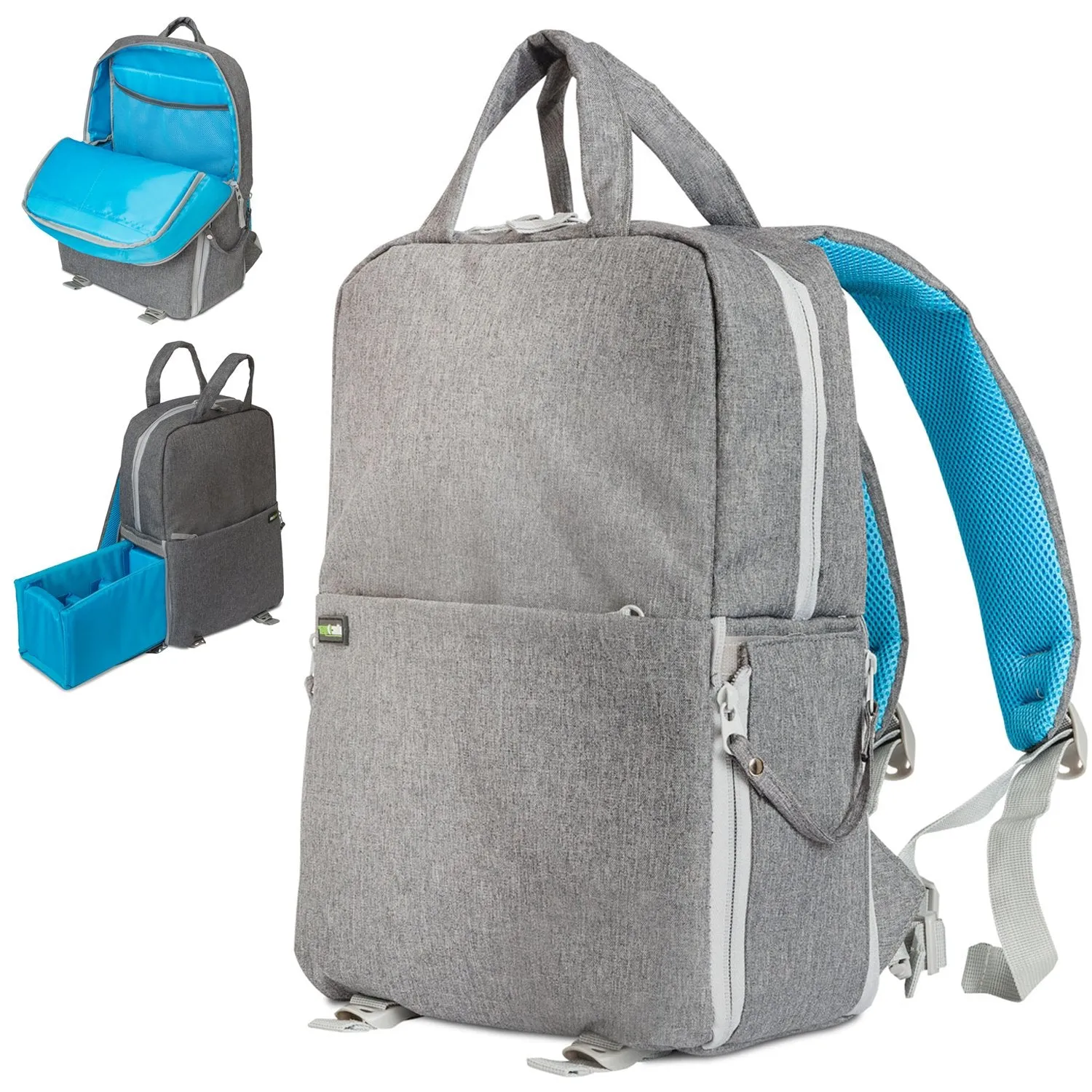 Deco Photo Photo and Video Backpack for Mirrorless and DSLR Cameras and Drones (Grey)
