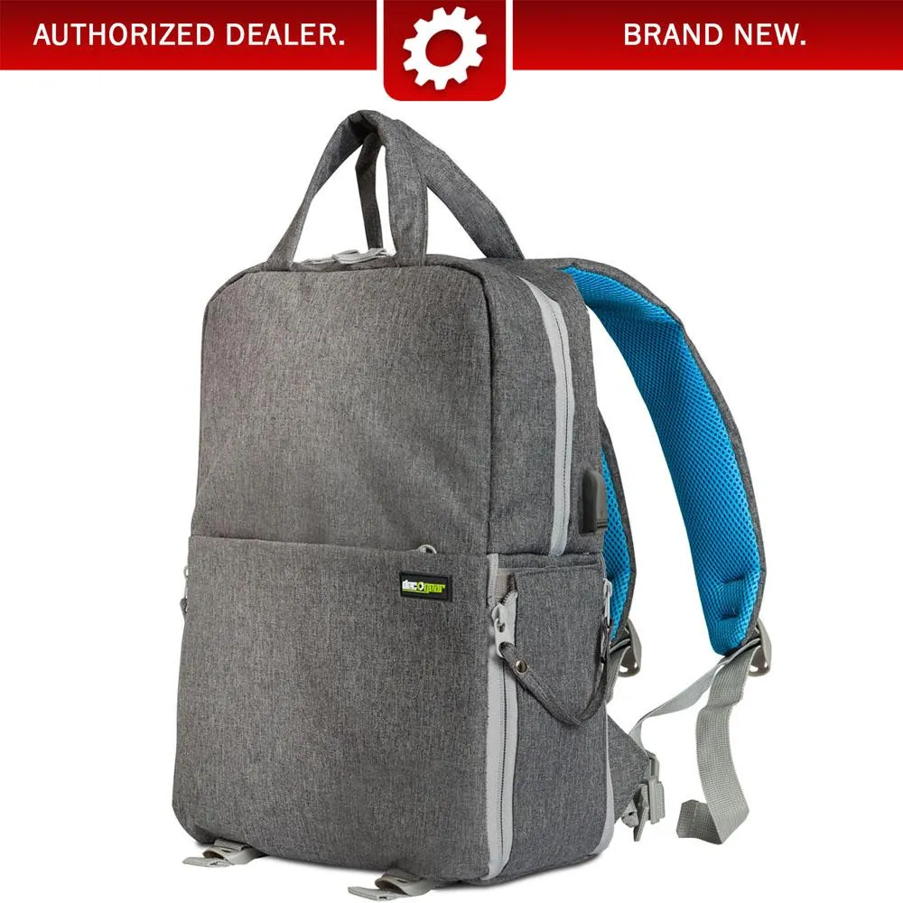 Deco Photo Photo and Video Backpack for Mirrorless and DSLR Cameras and Drones (Grey)
