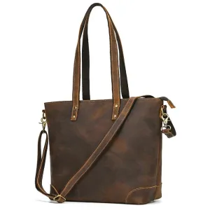 Designer Leather Handbag Women Fashion Work Totes Cowhide