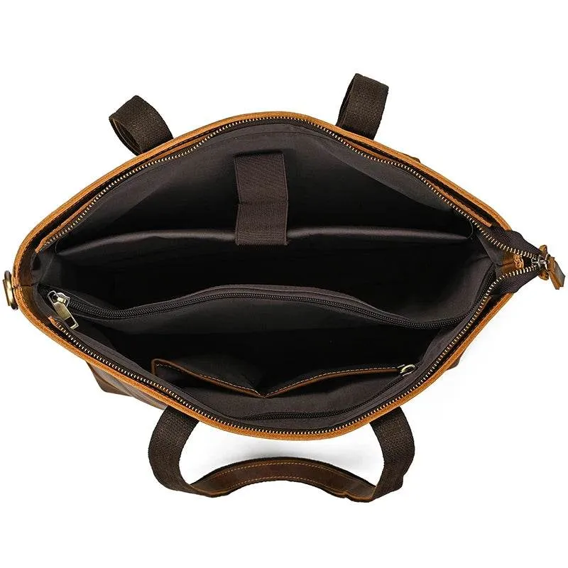 Designer Leather Handbag Women Fashion Work Totes Cowhide