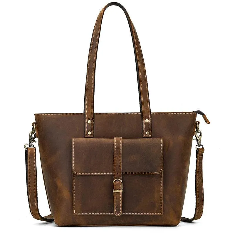 Designer Leather Handbag Women Fashion Work Totes Cowhide