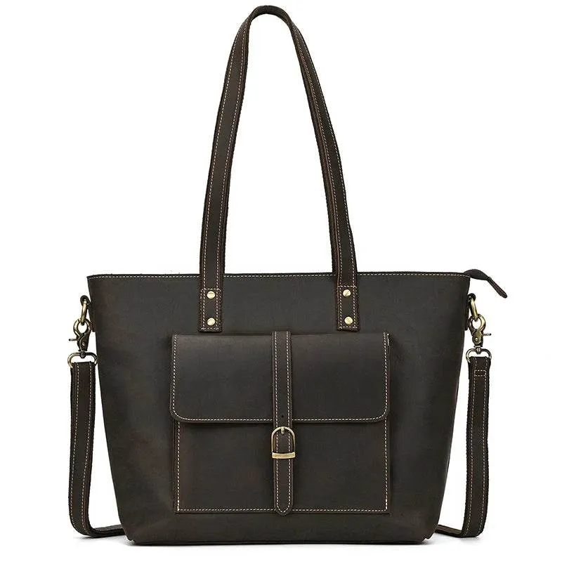 Designer Leather Handbag Women Fashion Work Totes Cowhide