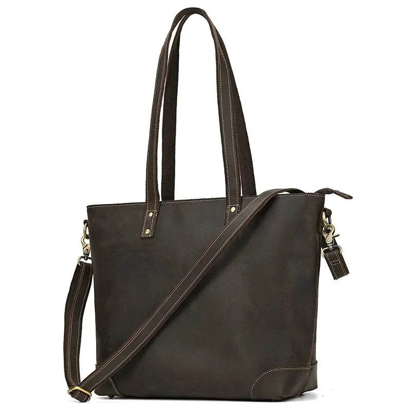 Designer Leather Handbag Women Fashion Work Totes Cowhide