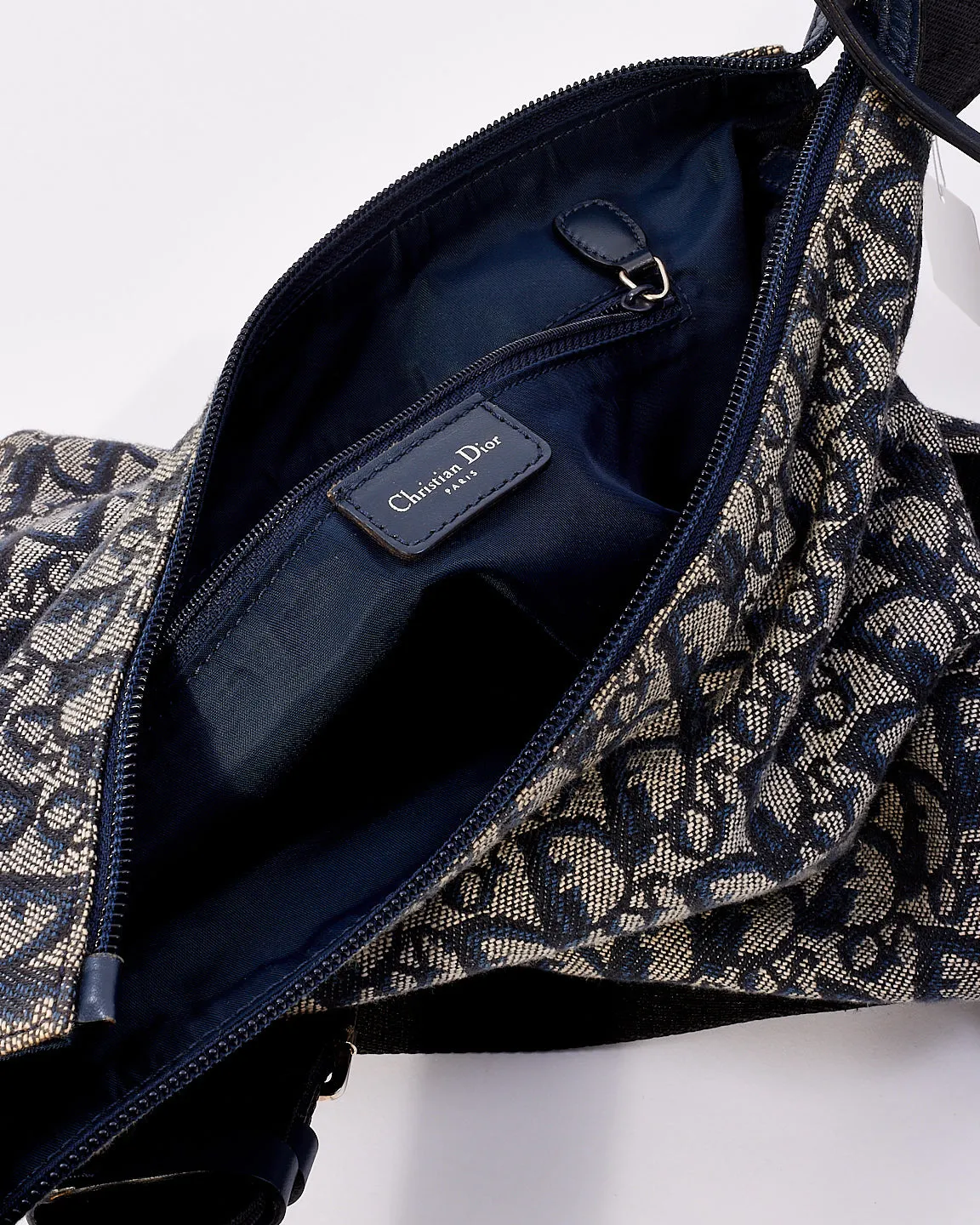Dior Blue Monogram Oblique Canvas Trotter Sling Messenger Bag