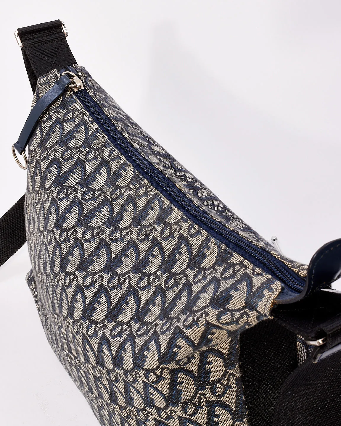 Dior Blue Monogram Oblique Canvas Trotter Sling Messenger Bag