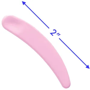 Disposable Mini Boomerang Spatula - Pink - 2" Long / 50 per Bag X 100 Bags = Case of 5,000 Spatulas