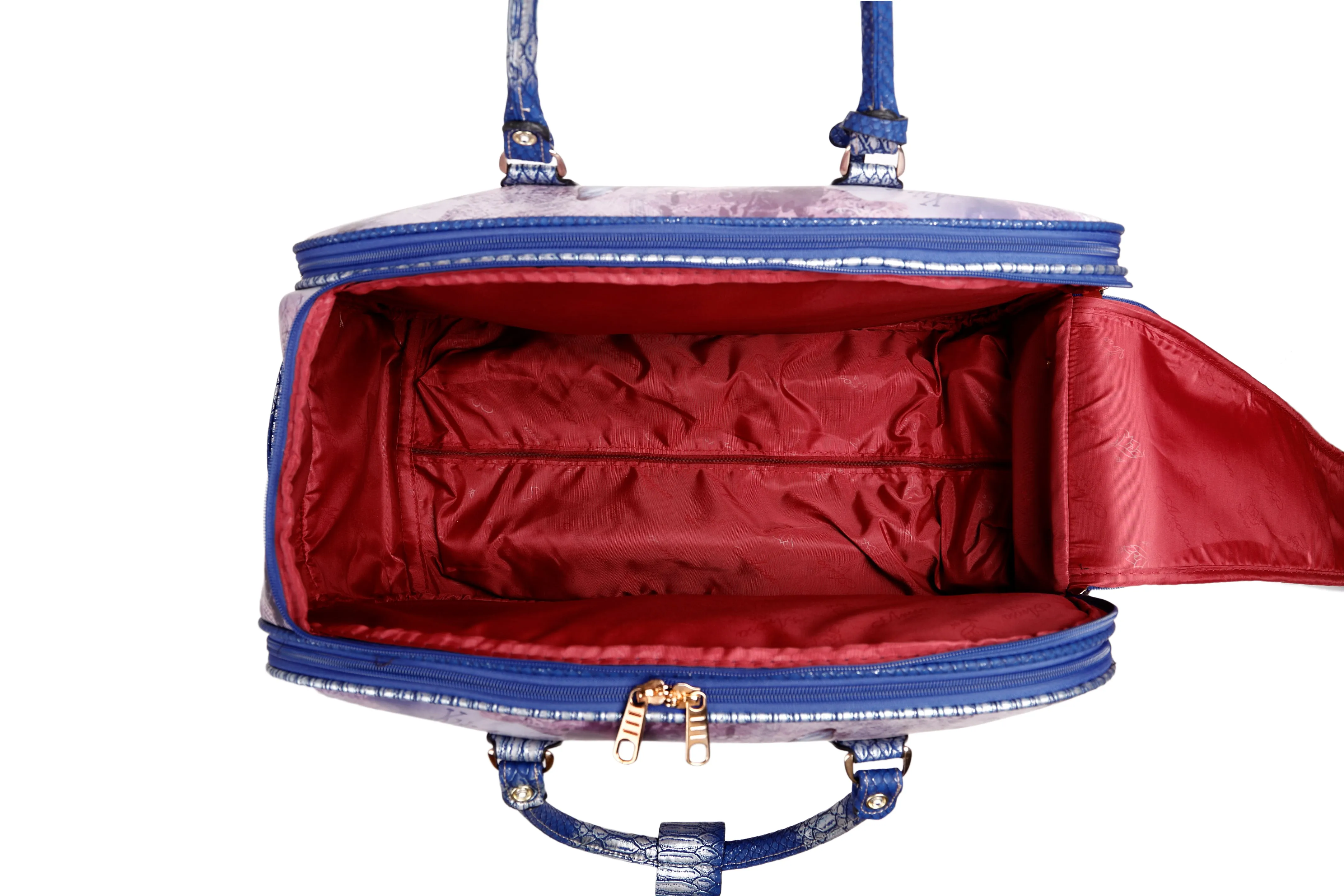 Dreamerz 3PC Set | Vintage Matching Duffel Set with Clutch Purse [BFD6988-6977-WA]