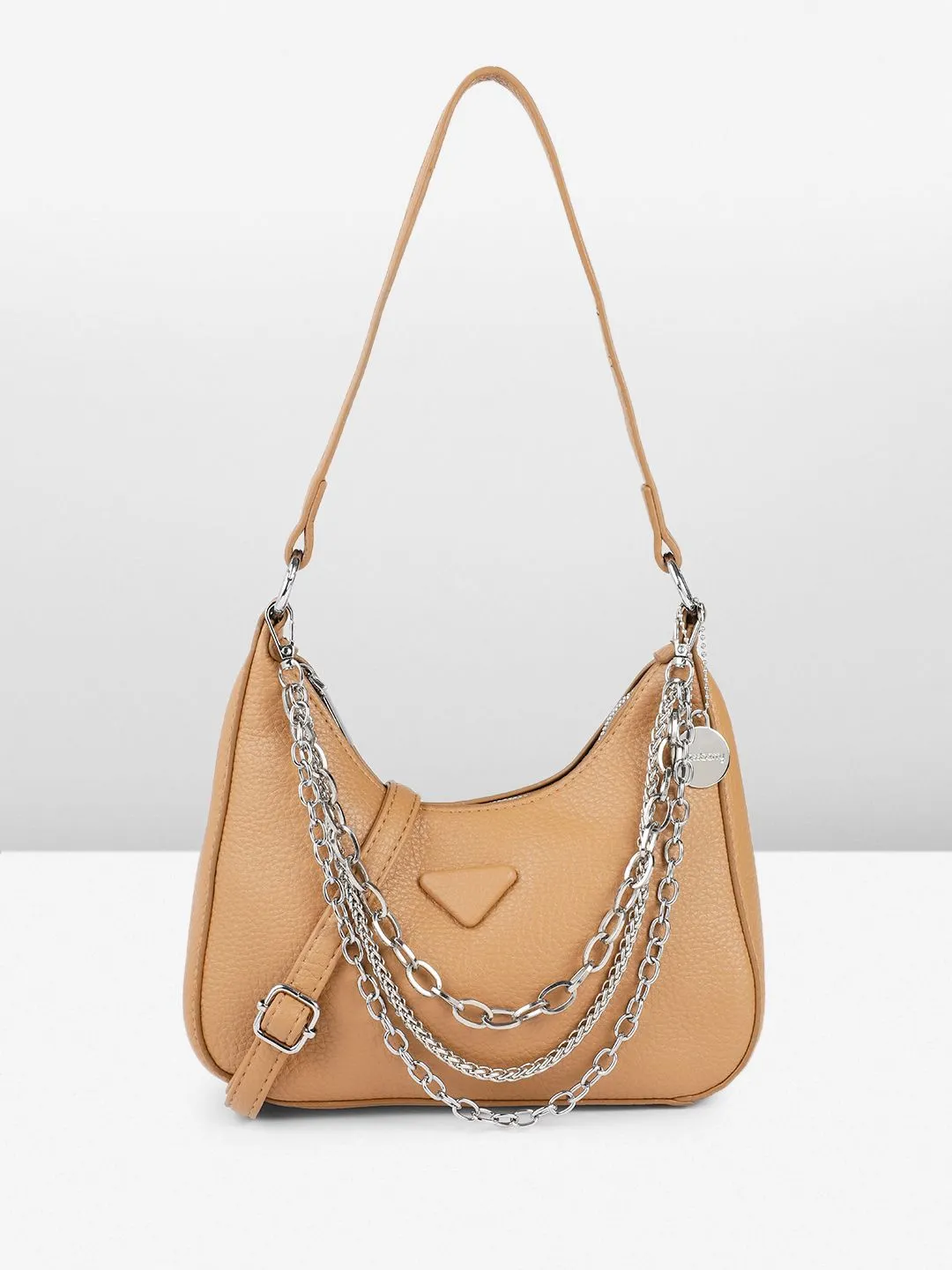 DressBerry Textured Hobo Bag with Stylised Handles