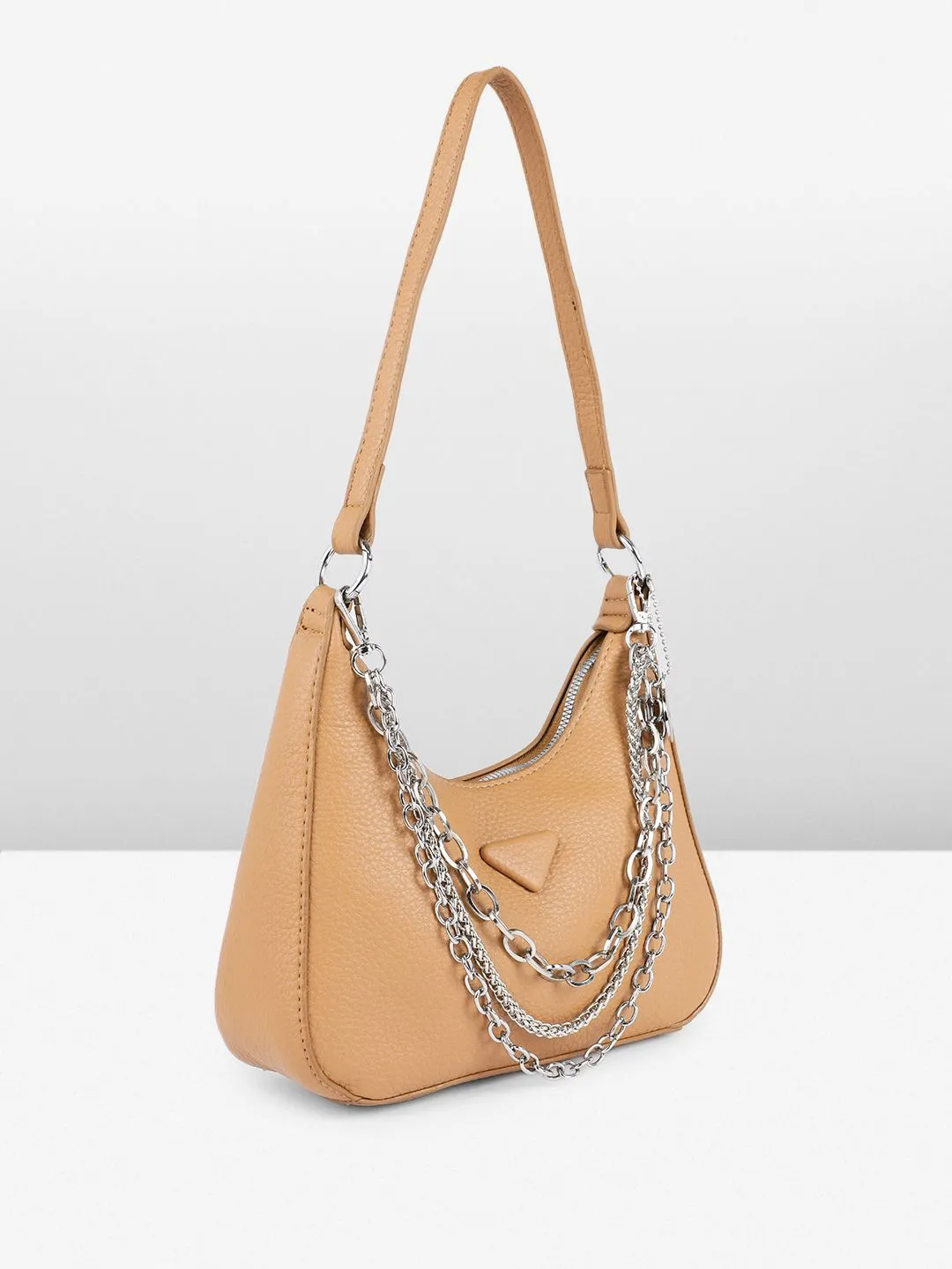 DressBerry Textured Hobo Bag with Stylised Handles
