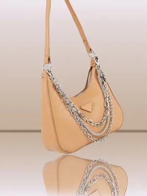 DressBerry Textured Hobo Bag with Stylised Handles