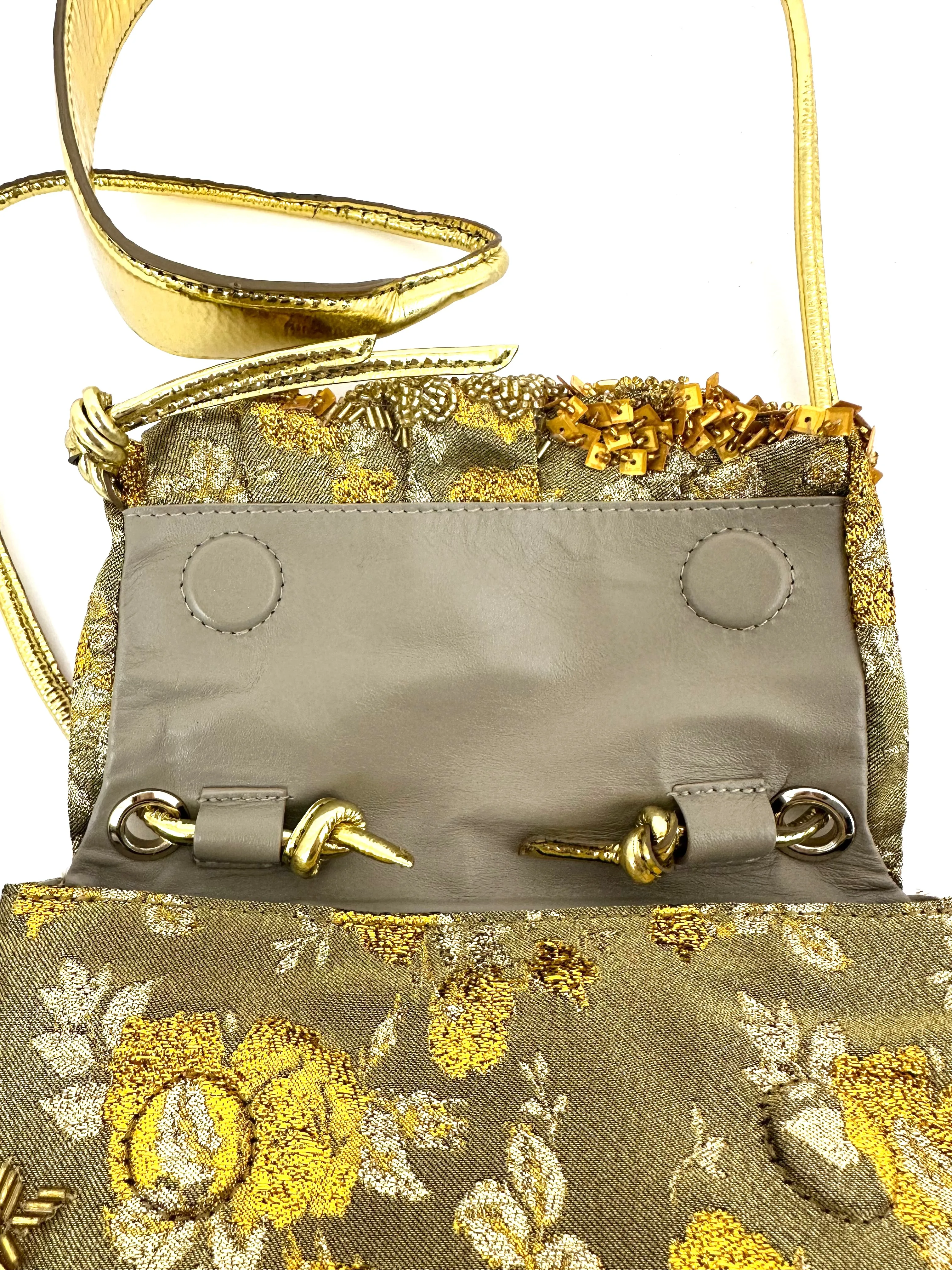 Dries Van Noten Damask Embellished Bag