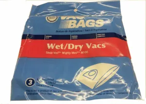 DVC Shop Vac Mighty Mini M100 Vacuum Cleaner Bags Made in USA [ 75 Bags ]